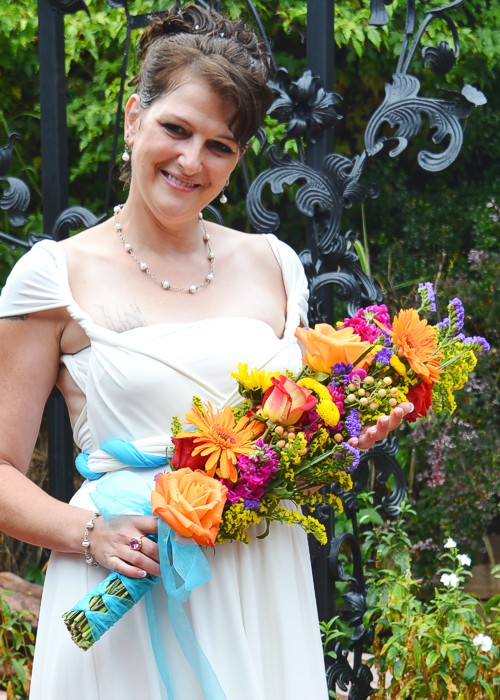 Bridal Bouquet and Flowers at A Pikes Peak Wedding